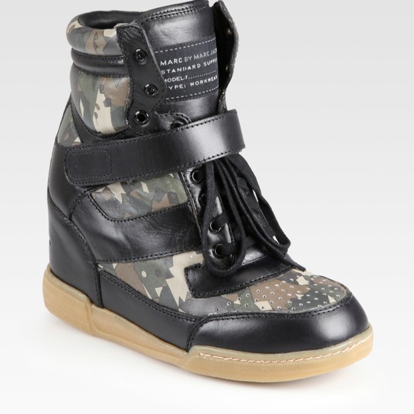 Marc By Marc Jacobs Shoes - Marc By Marc Jacobs Camouflage Wedge Sneakers